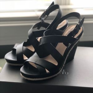 Vince Camuto Black Wedges
